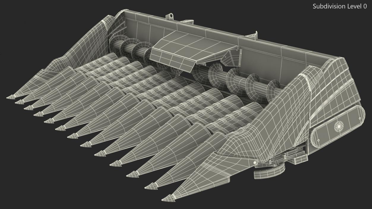 3D model Rigid Corn Header 12 Rows