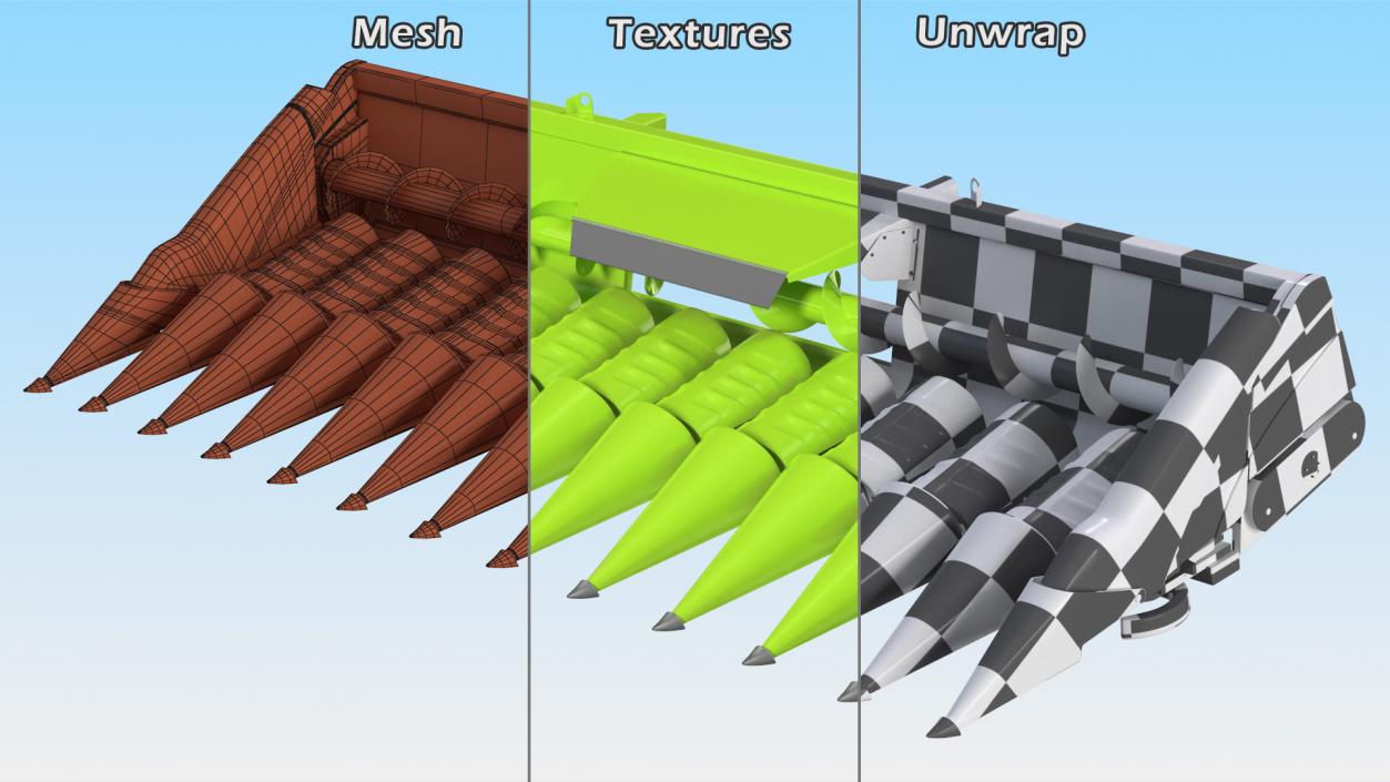 3D model Rigid Corn Header 12 Rows