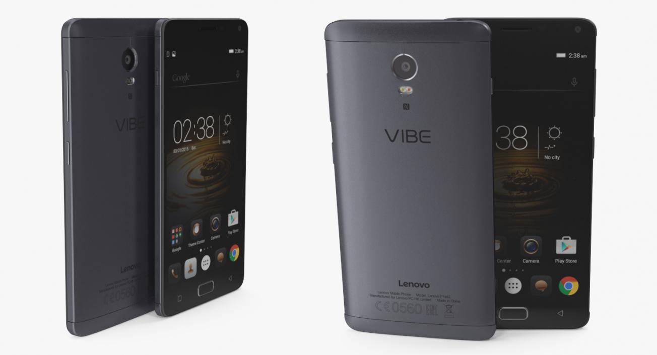 3D Lenovo Vibe P1 Graphite Grey model