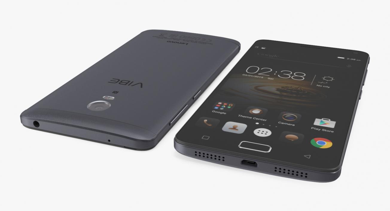 3D Lenovo Vibe P1 Graphite Grey model