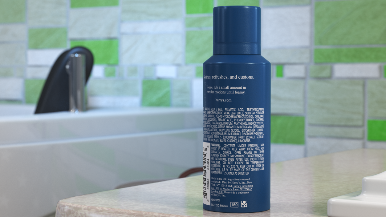 3D model Foaming Shave Gel Harrys Travel Can