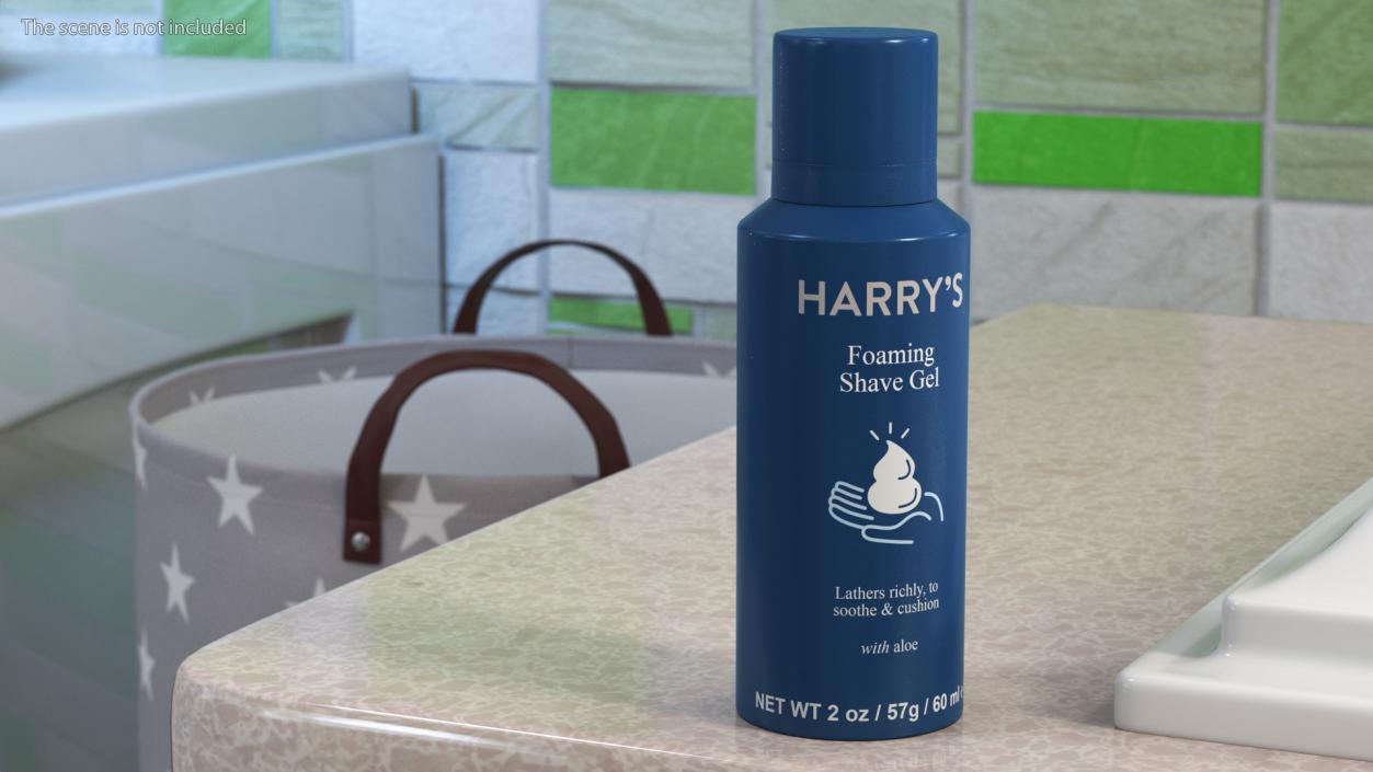 3D model Foaming Shave Gel Harrys Travel Can