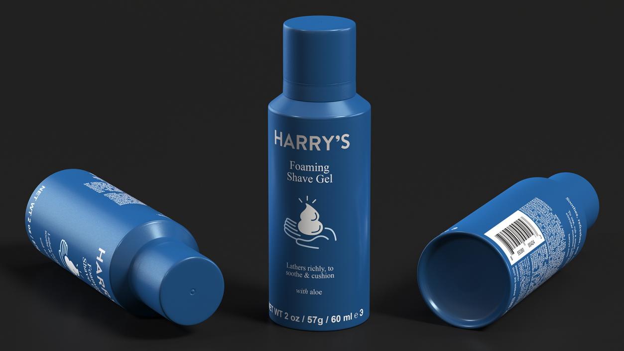 3D model Foaming Shave Gel Harrys Travel Can