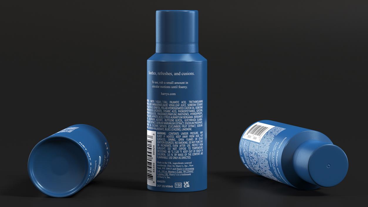 3D model Foaming Shave Gel Harrys Travel Can