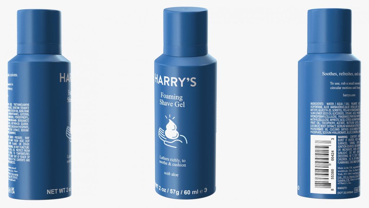 3D model Foaming Shave Gel Harrys Travel Can