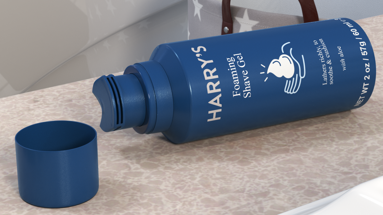 3D model Foaming Shave Gel Harrys Travel Can