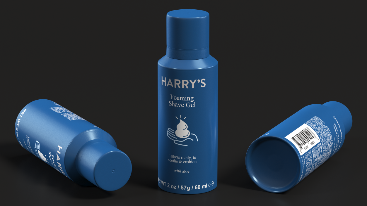 3D model Foaming Shave Gel Harrys Travel Can