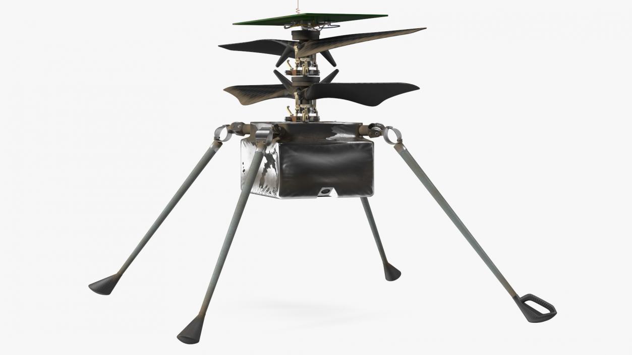 3D NASA Ingenuity Mars Helicopter Dusty