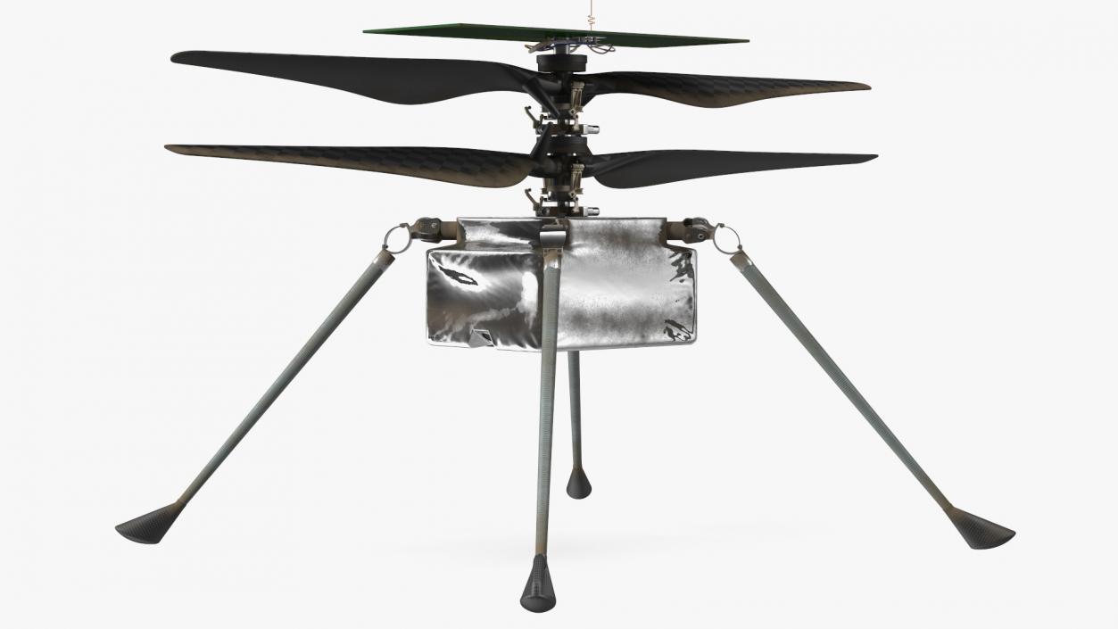 3D NASA Ingenuity Mars Helicopter Dusty