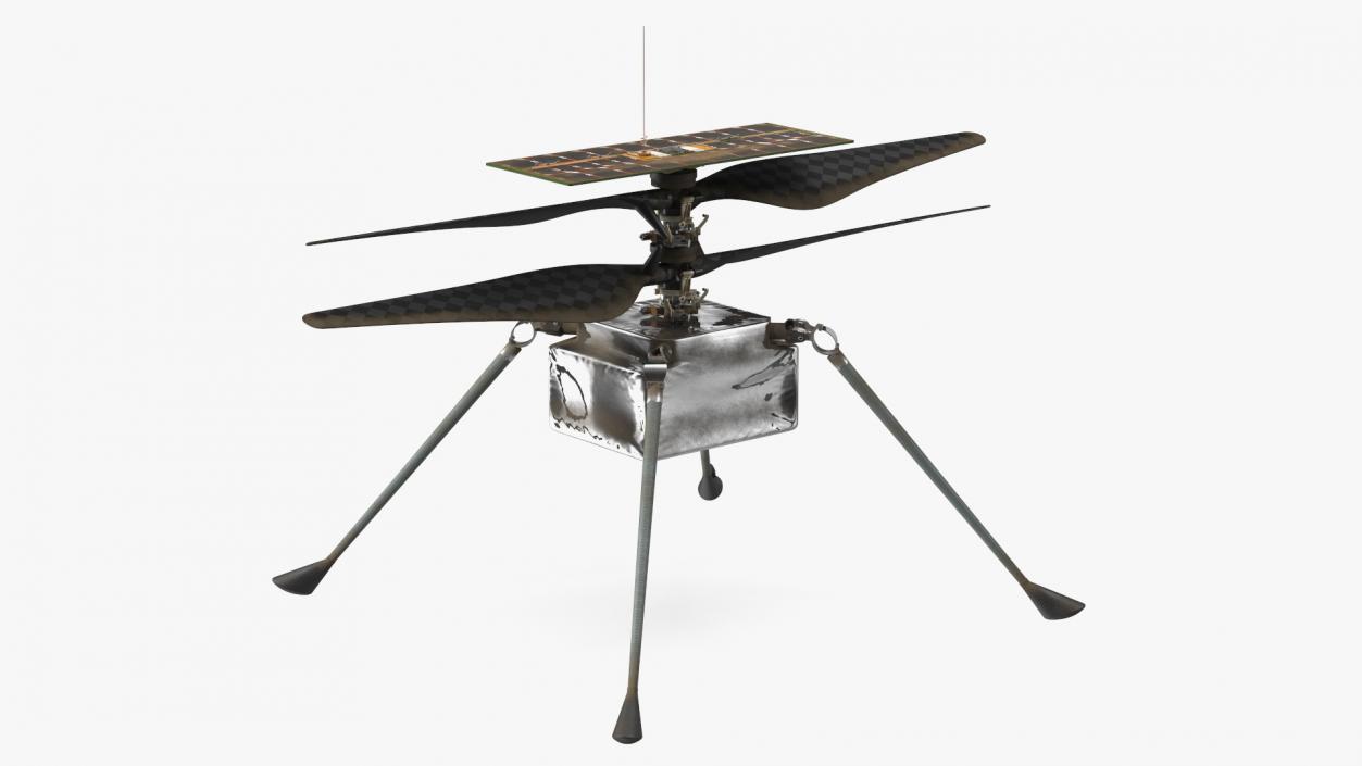 3D NASA Ingenuity Mars Helicopter Dusty