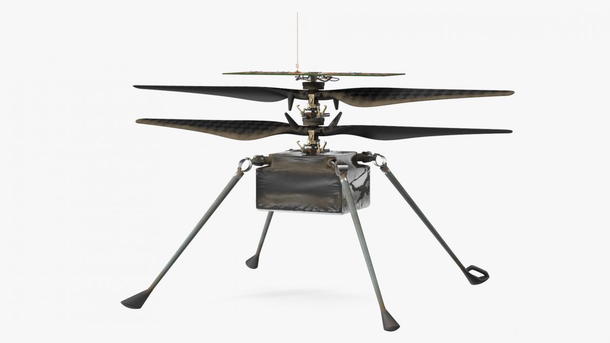 3D NASA Ingenuity Mars Helicopter Dusty