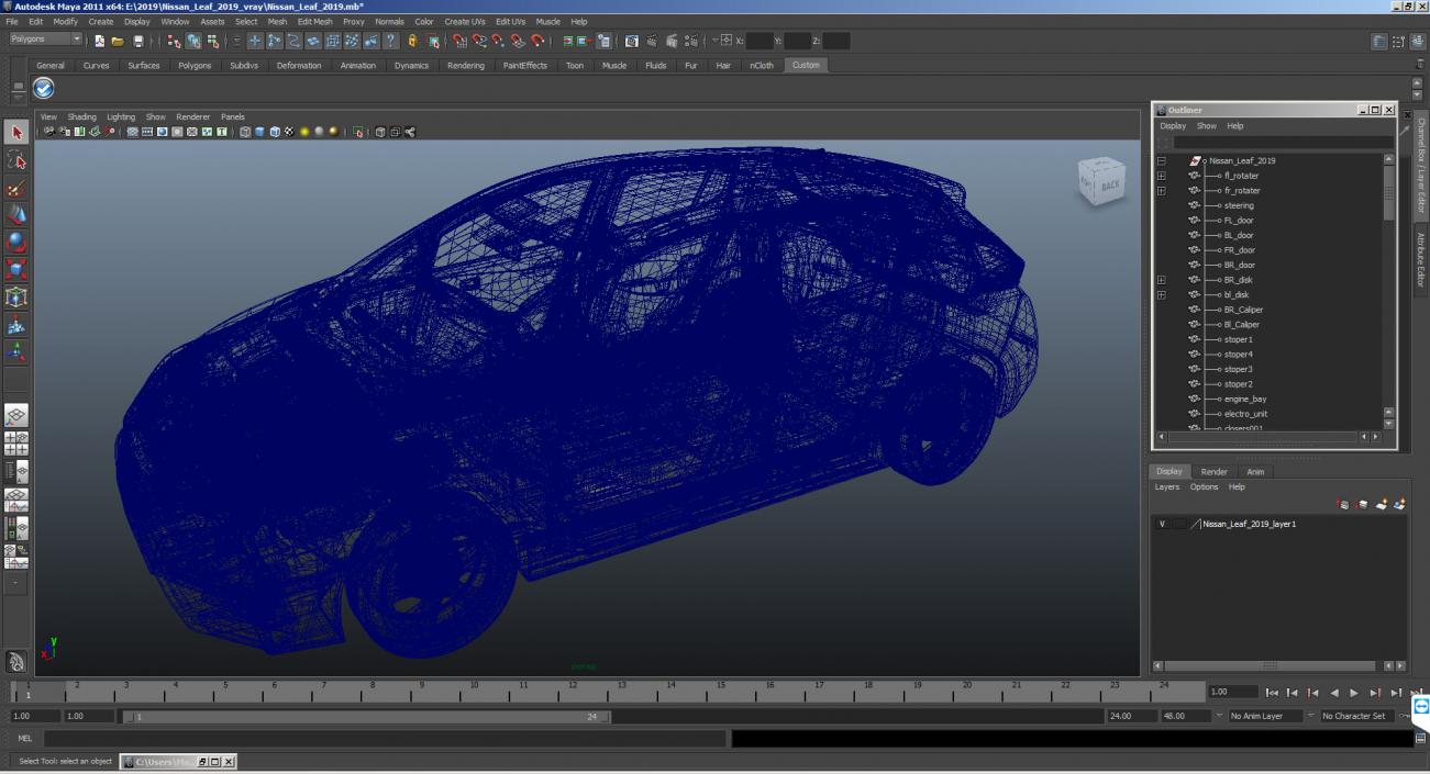 3D model Nissan Leaf 2019 Engine System