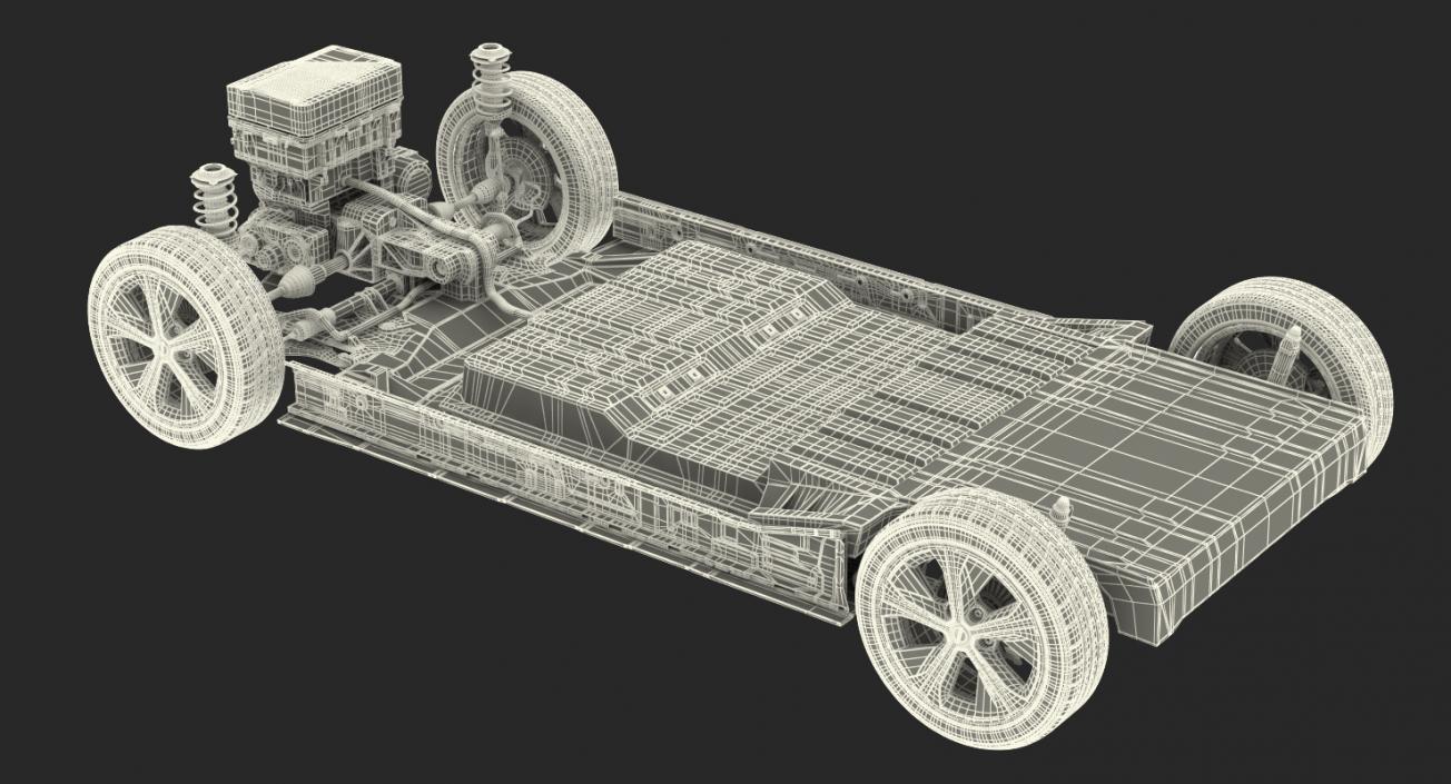 3D model Nissan Leaf 2019 Engine System