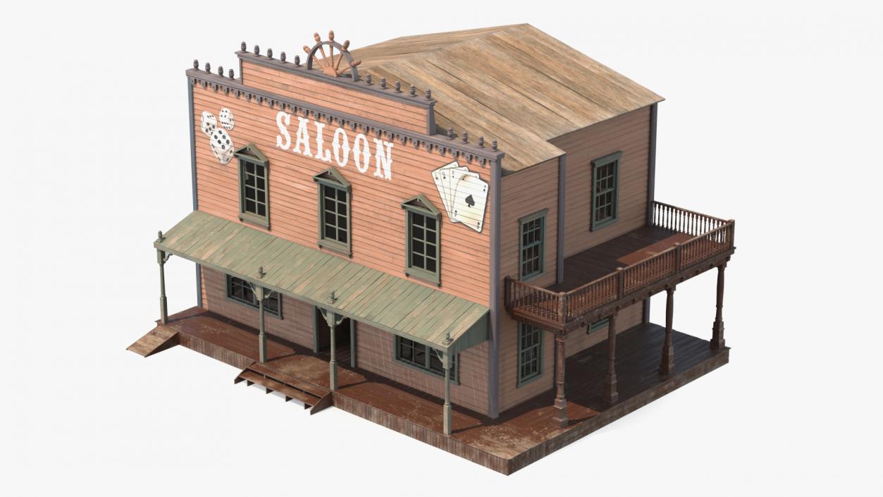 Saloon Building from Old West 3D model