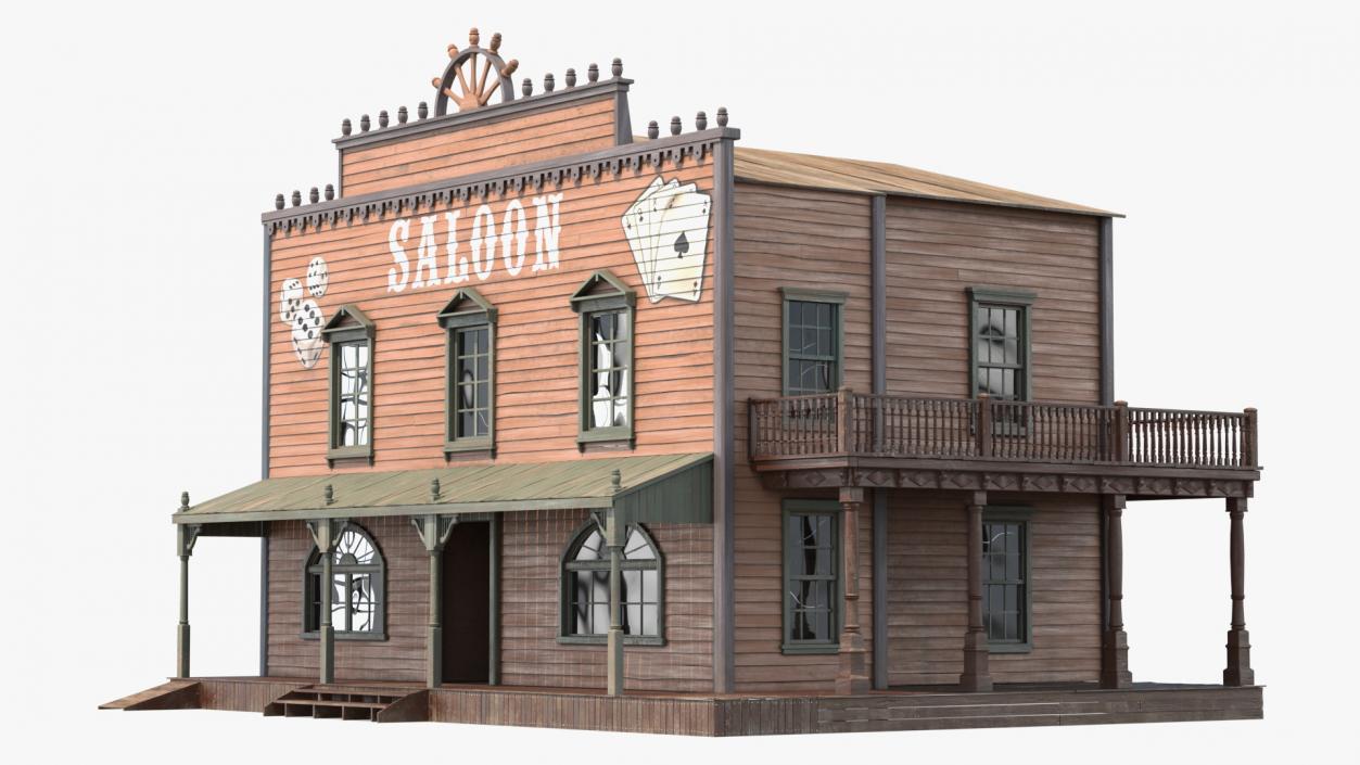 Saloon Building from Old West 3D model