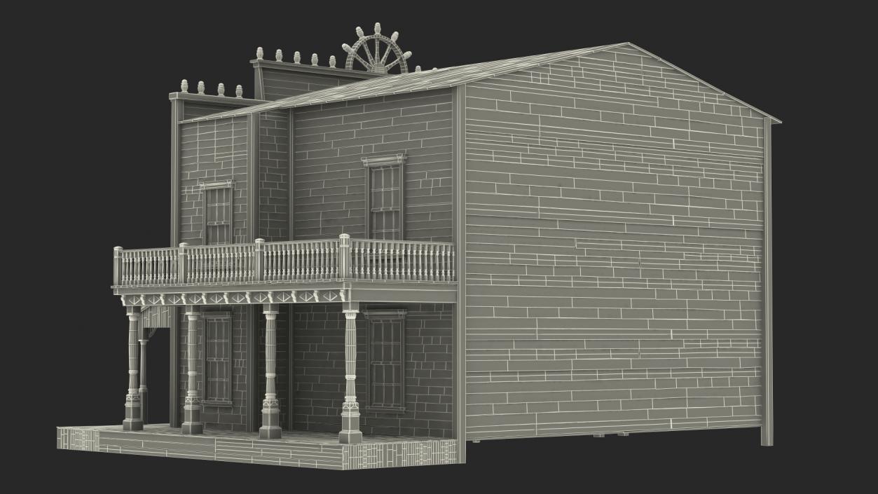 Saloon Building from Old West 3D model