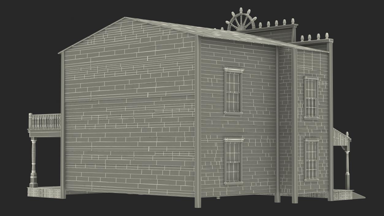 Saloon Building from Old West 3D model