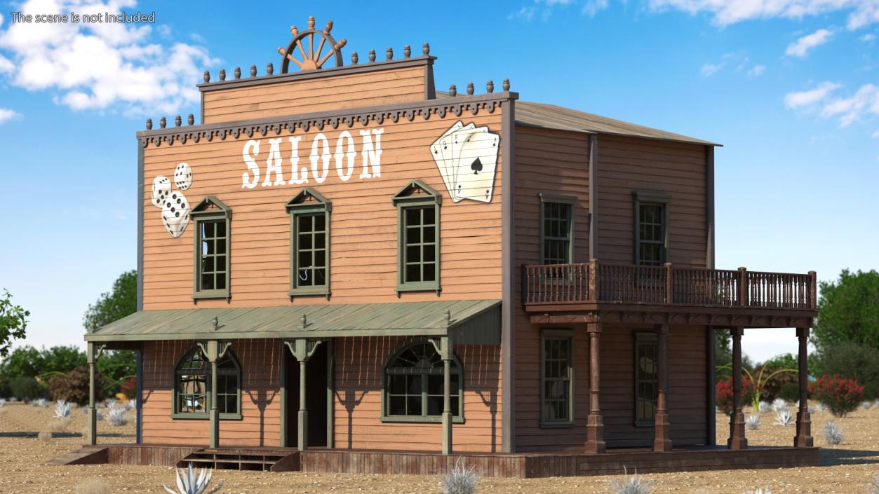 Saloon Building from Old West 3D model