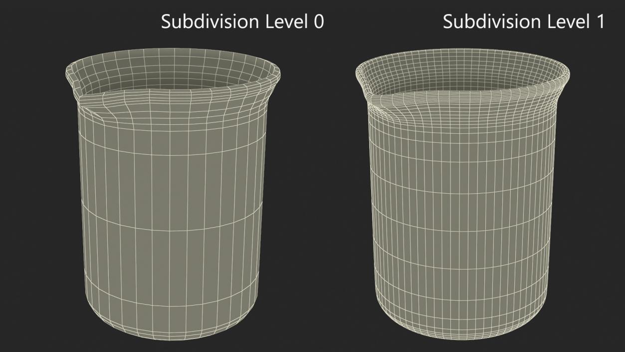 Measuring Beaker Blue Liquid 250ml 3D model