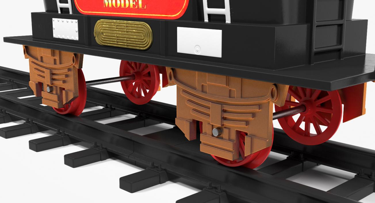 3D model Toy Train Tank with Rails