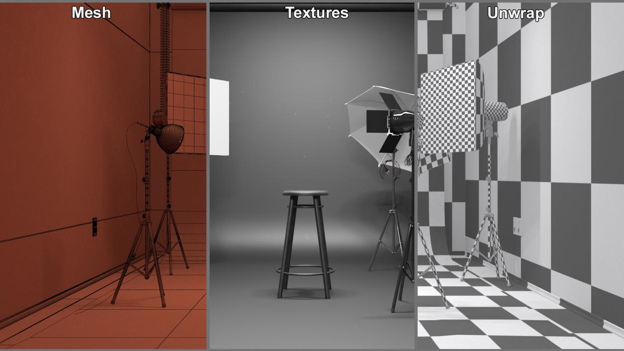 Black Interior Photo Studio 3D