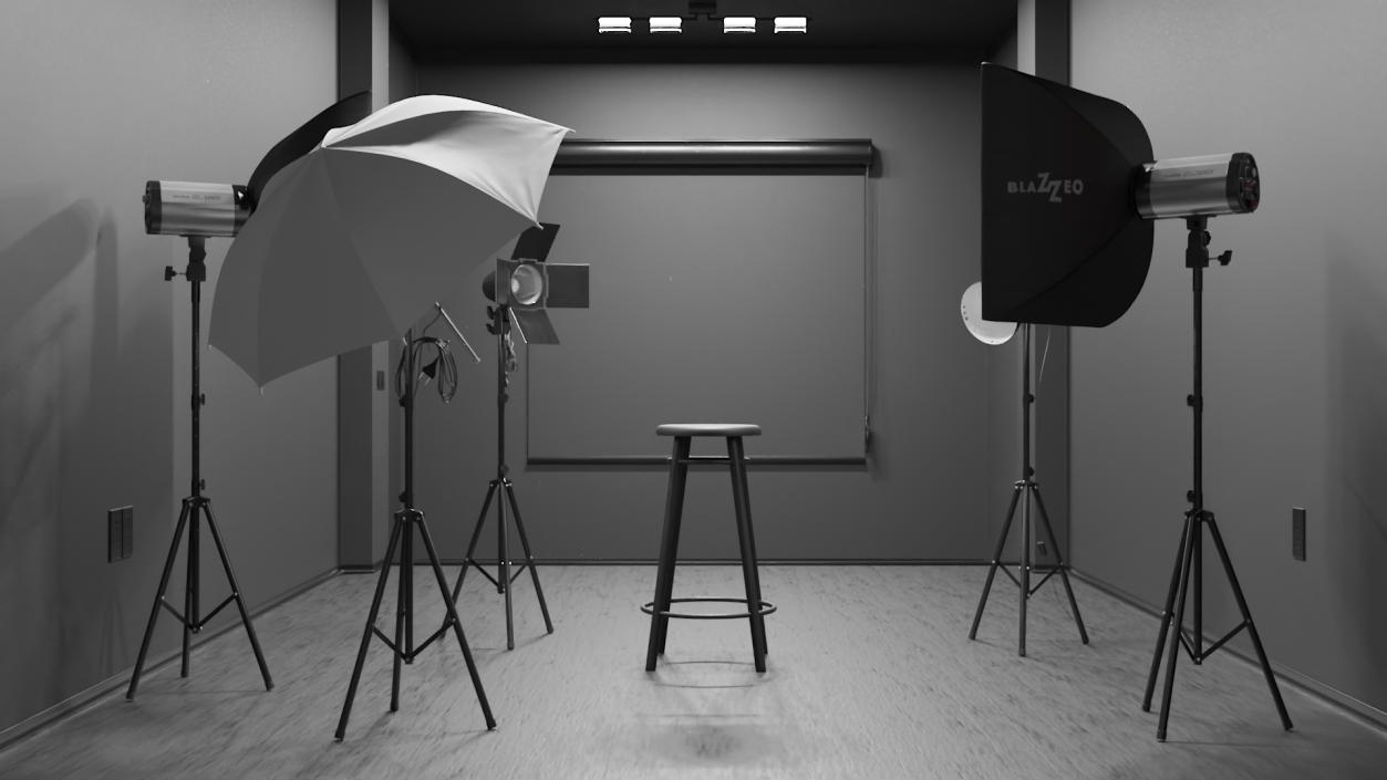 Black Interior Photo Studio 3D