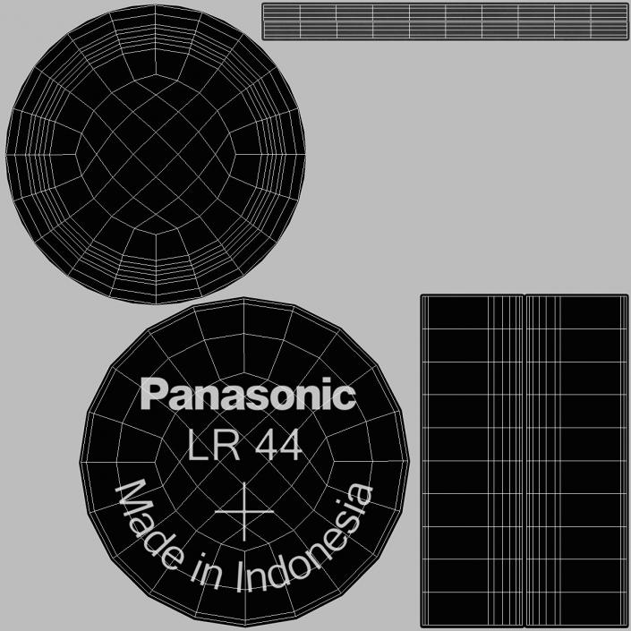 Button Cell Battery Panasonic LR44 3D model