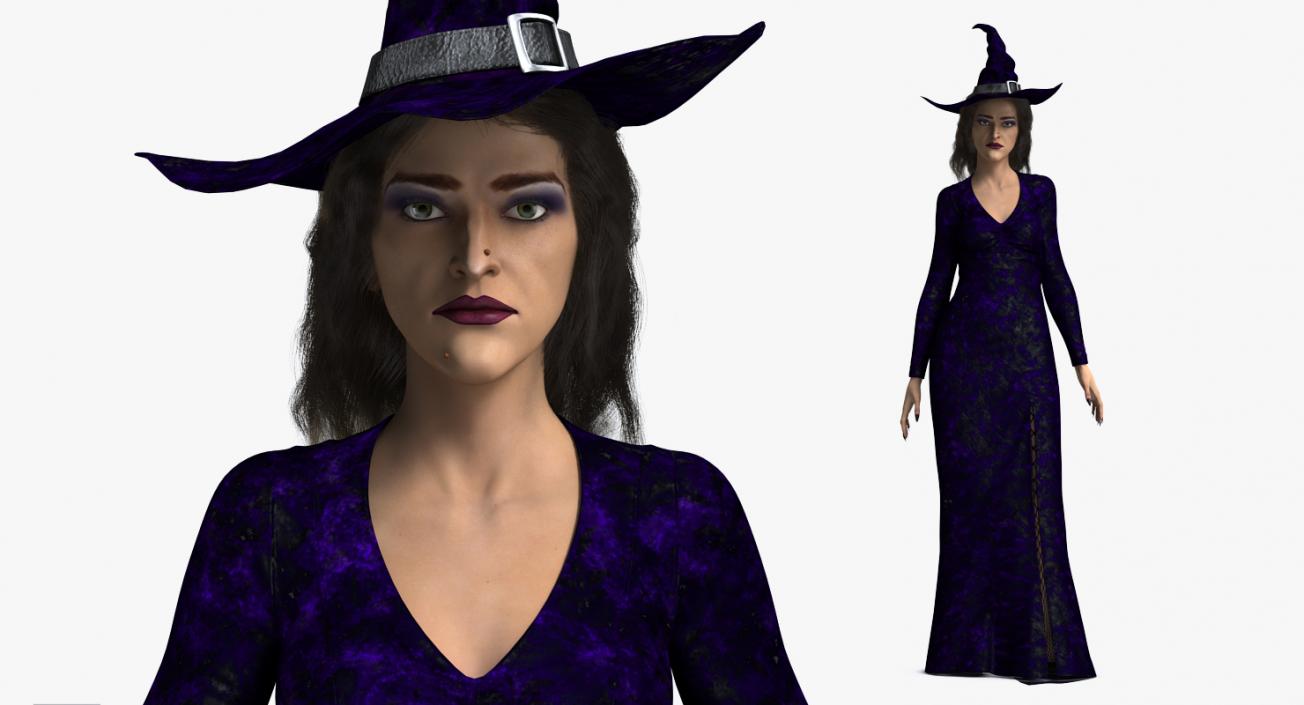 3D Witch Woman Rigged model