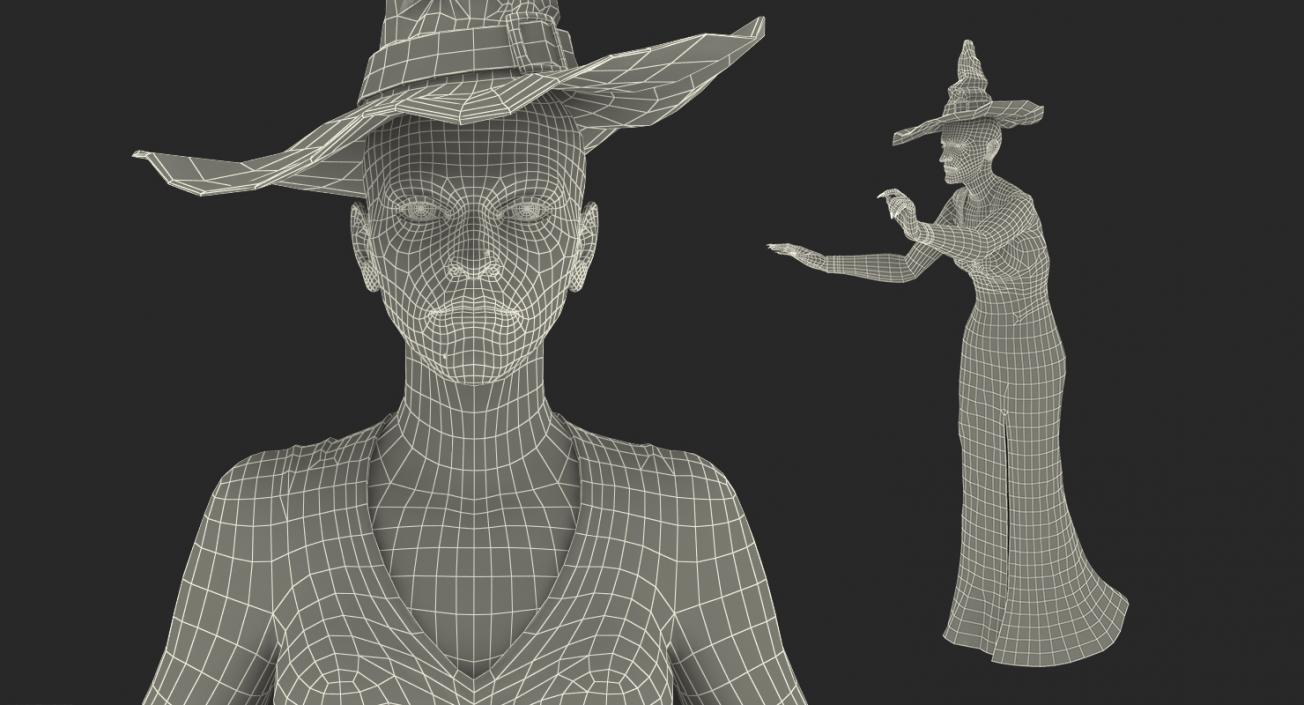 3D Witch Woman Rigged model