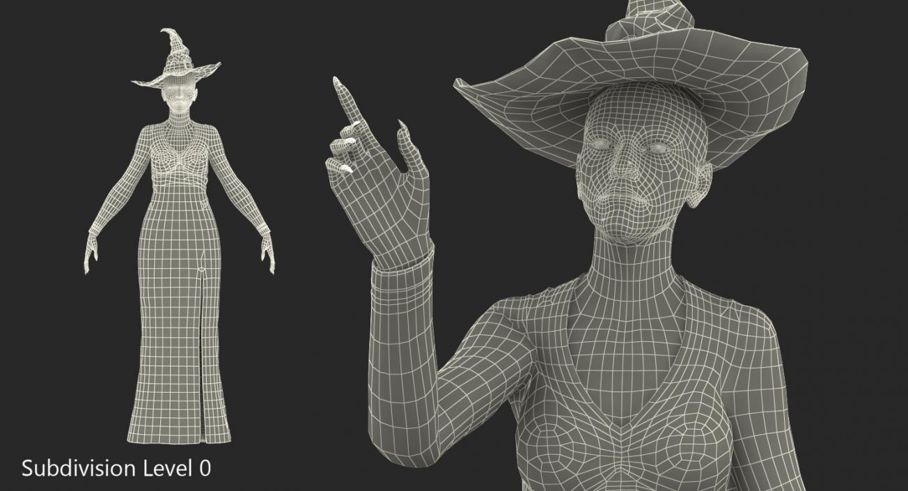 3D Witch Woman Rigged model