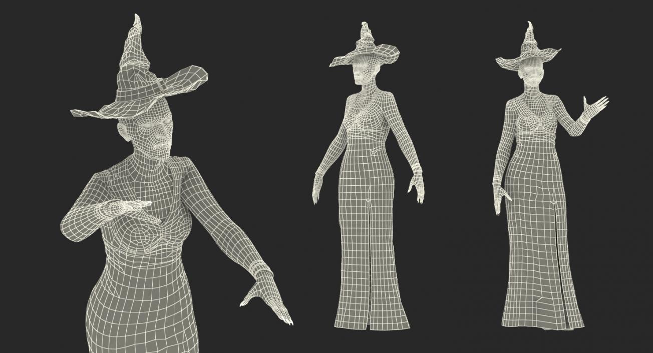 3D Witch Woman Rigged model