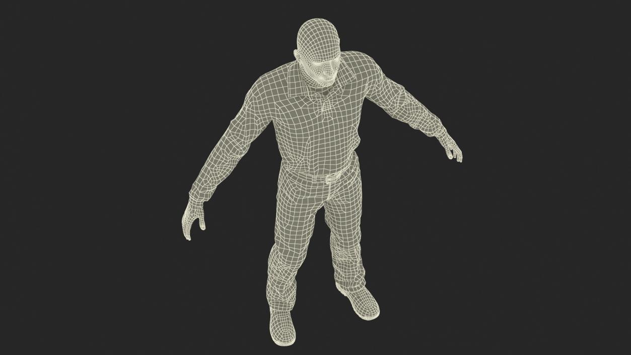 Young Man Wearing Casual Clothes A-pose 3D model