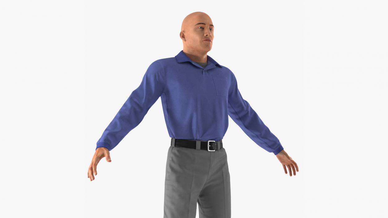 Young Man Wearing Casual Clothes A-pose 3D model