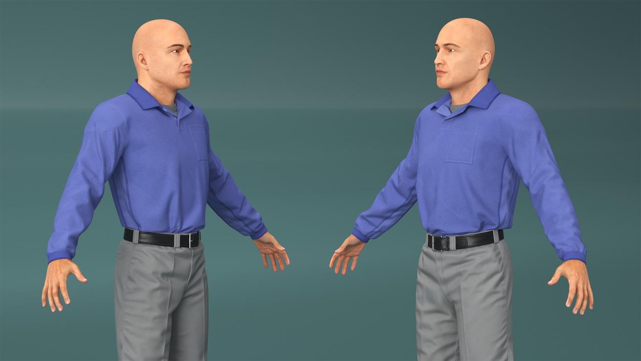 Young Man Wearing Casual Clothes A-pose 3D model