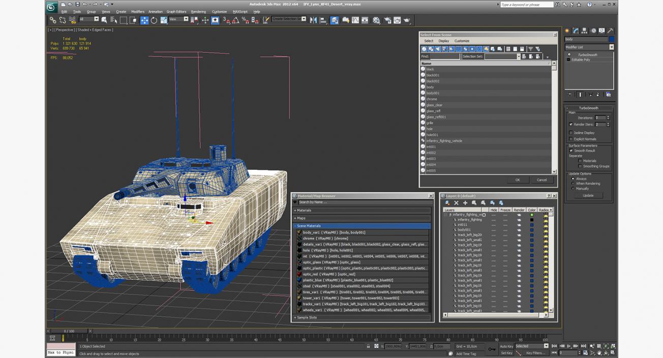 3D model IFV Lynx KF41 Desert