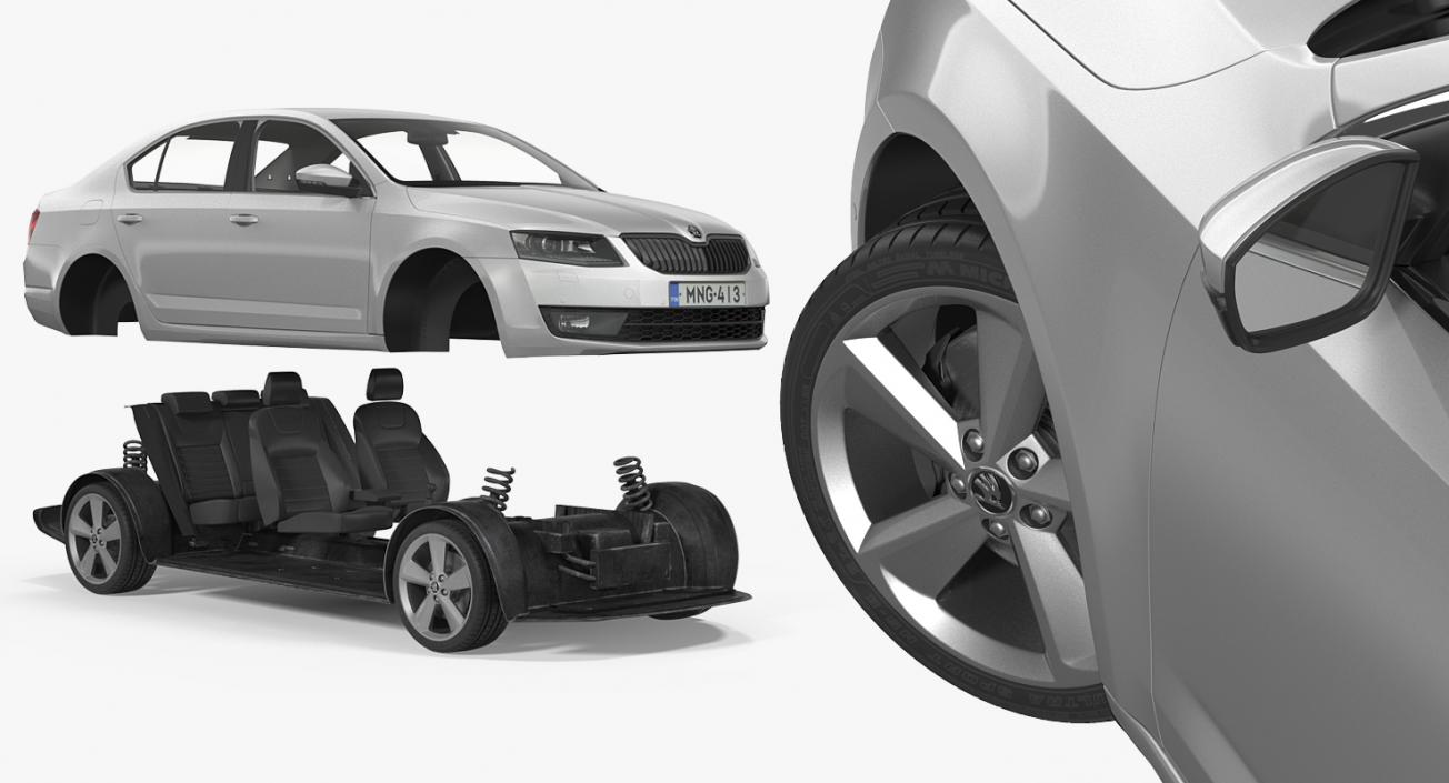 3D Skoda Octavia 2016 model