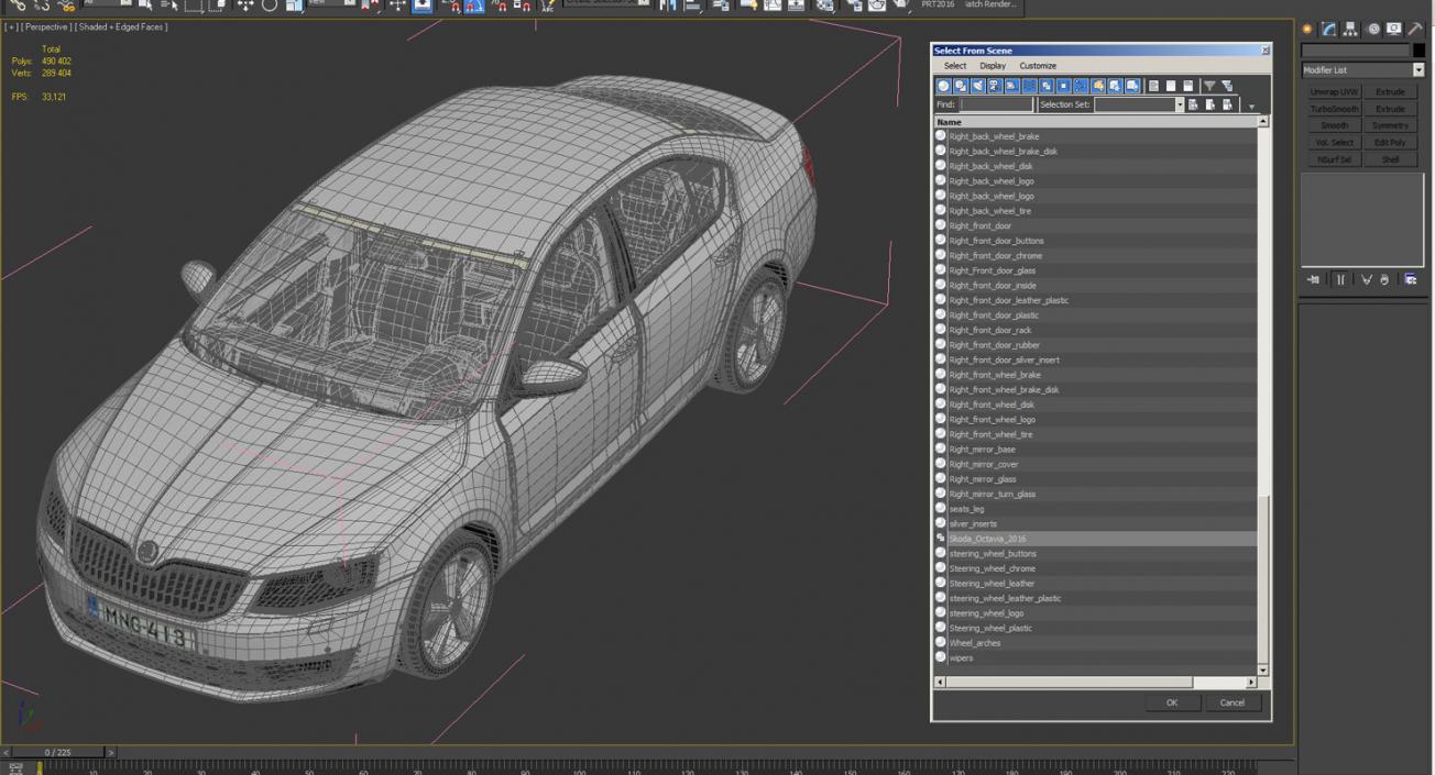 3D Skoda Octavia 2016 model