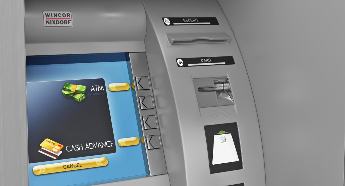 ATM Machine Wall Mounted 3D model