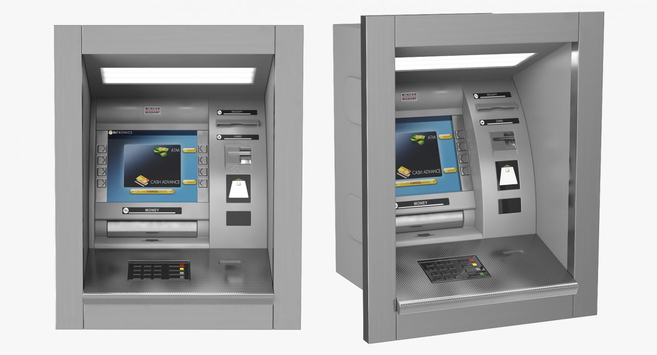 ATM Machine Wall Mounted 3D model