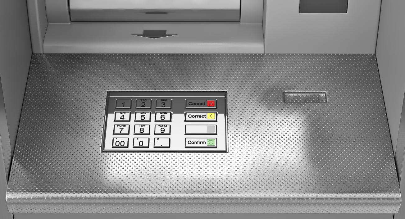 ATM Machine Wall Mounted 3D model