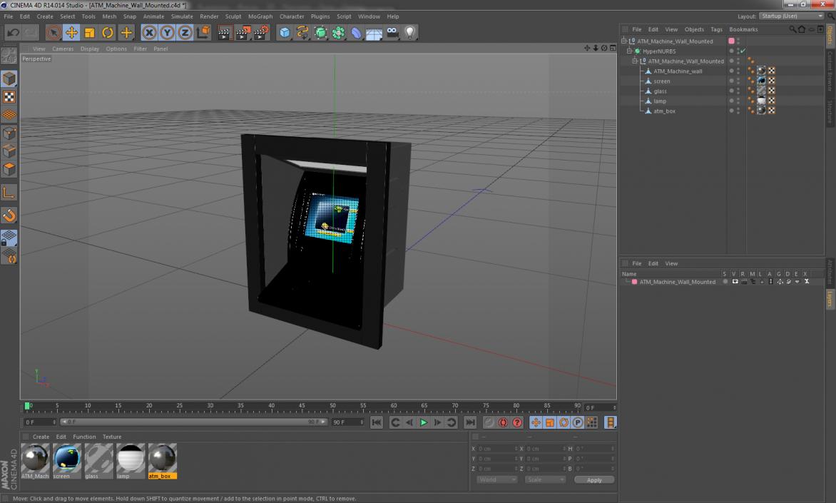 ATM Machine Wall Mounted 3D model