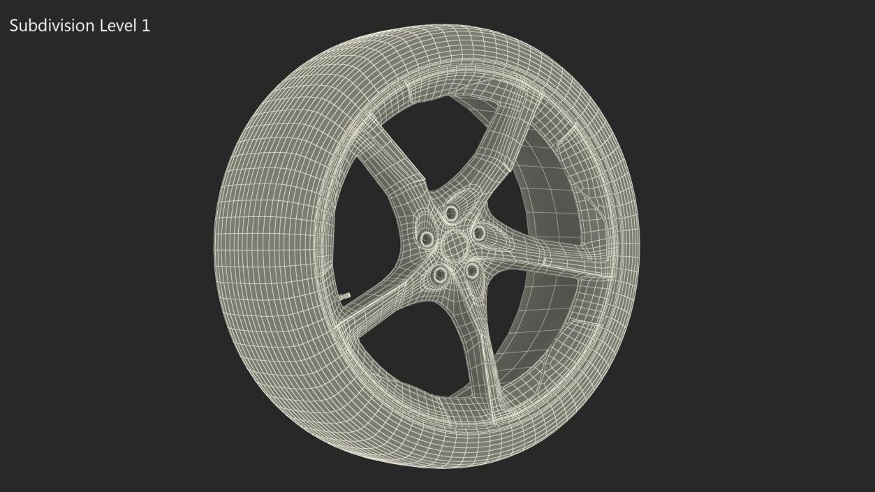 3D 2023 Ferrari Purosangue SUV Wheel model