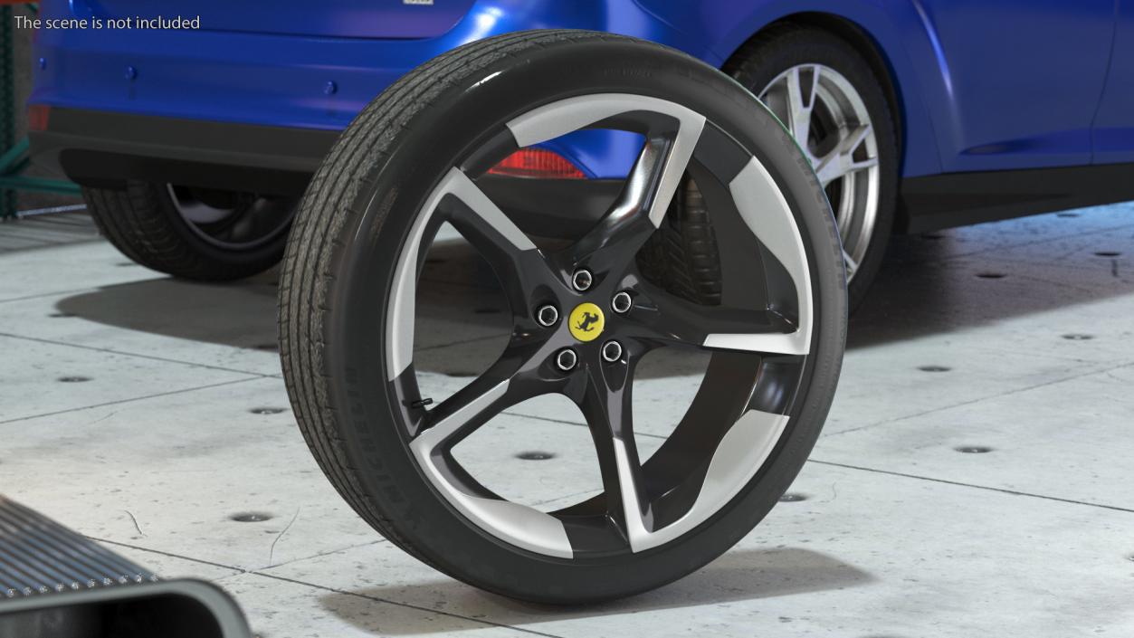 3D 2023 Ferrari Purosangue SUV Wheel model