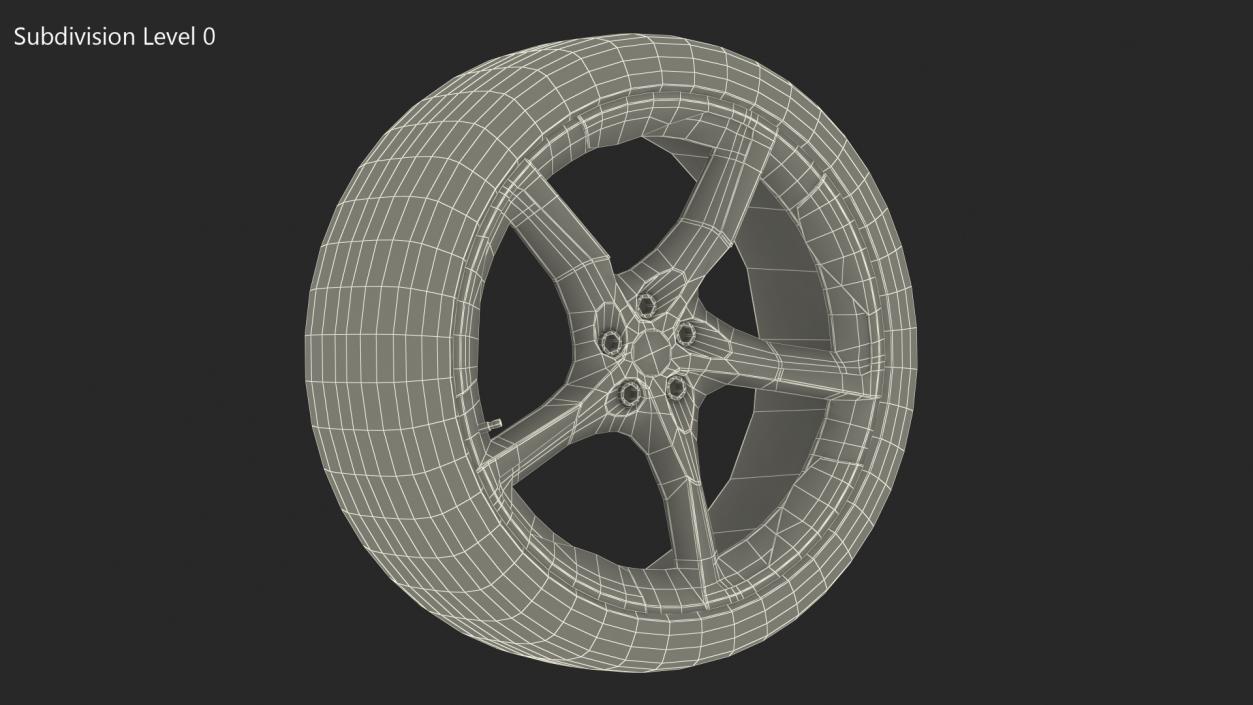 3D 2023 Ferrari Purosangue SUV Wheel model