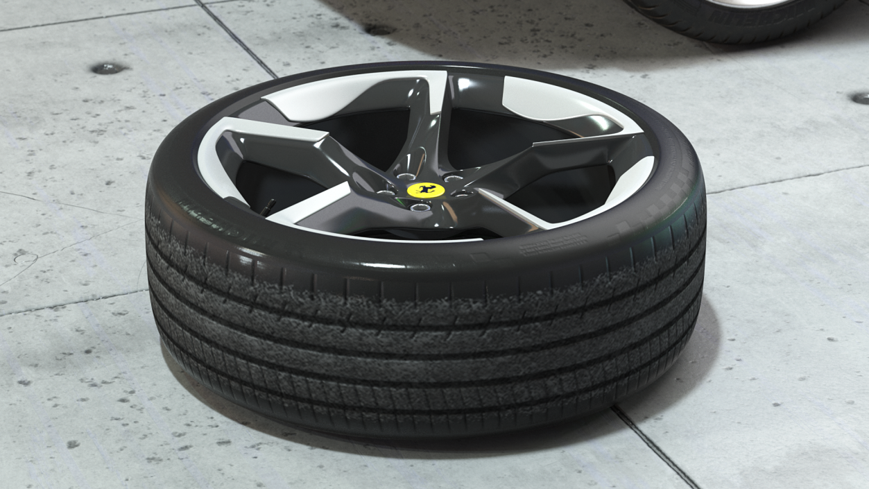 3D 2023 Ferrari Purosangue SUV Wheel model