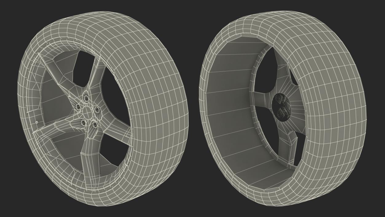 3D 2023 Ferrari Purosangue SUV Wheel model