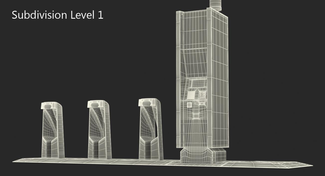 Bicycle Sharing Station Empty 3D model