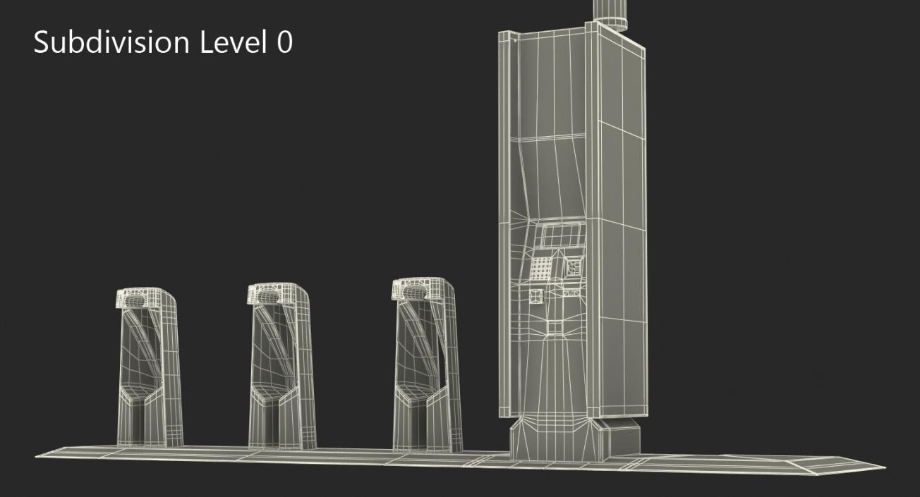 Bicycle Sharing Station Empty 3D model