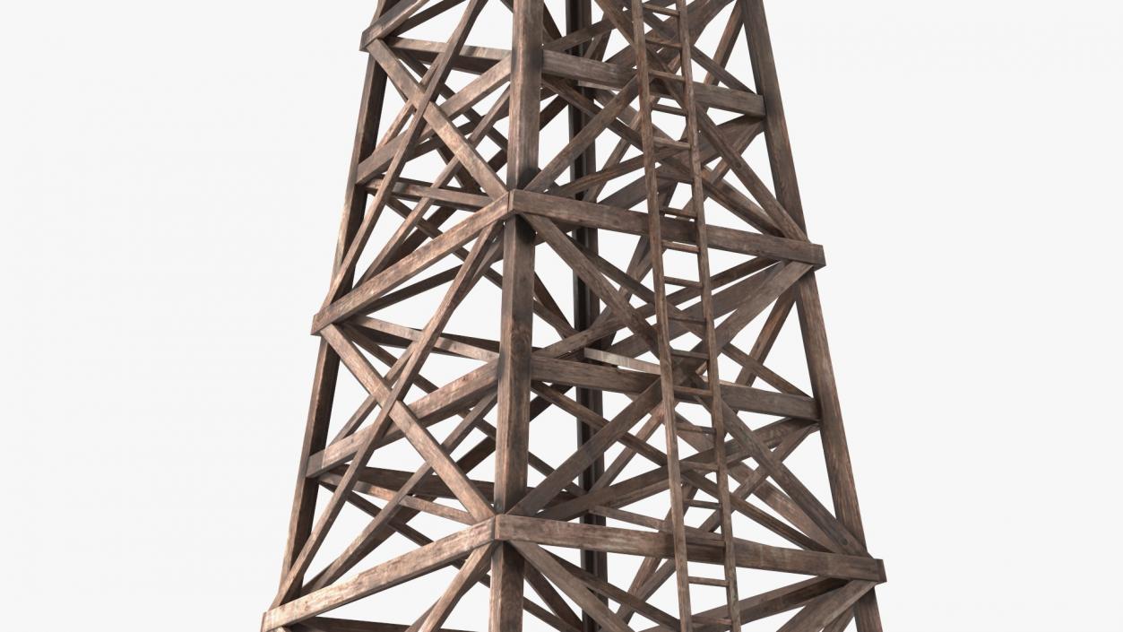 3D model Wooden Derrick Tower