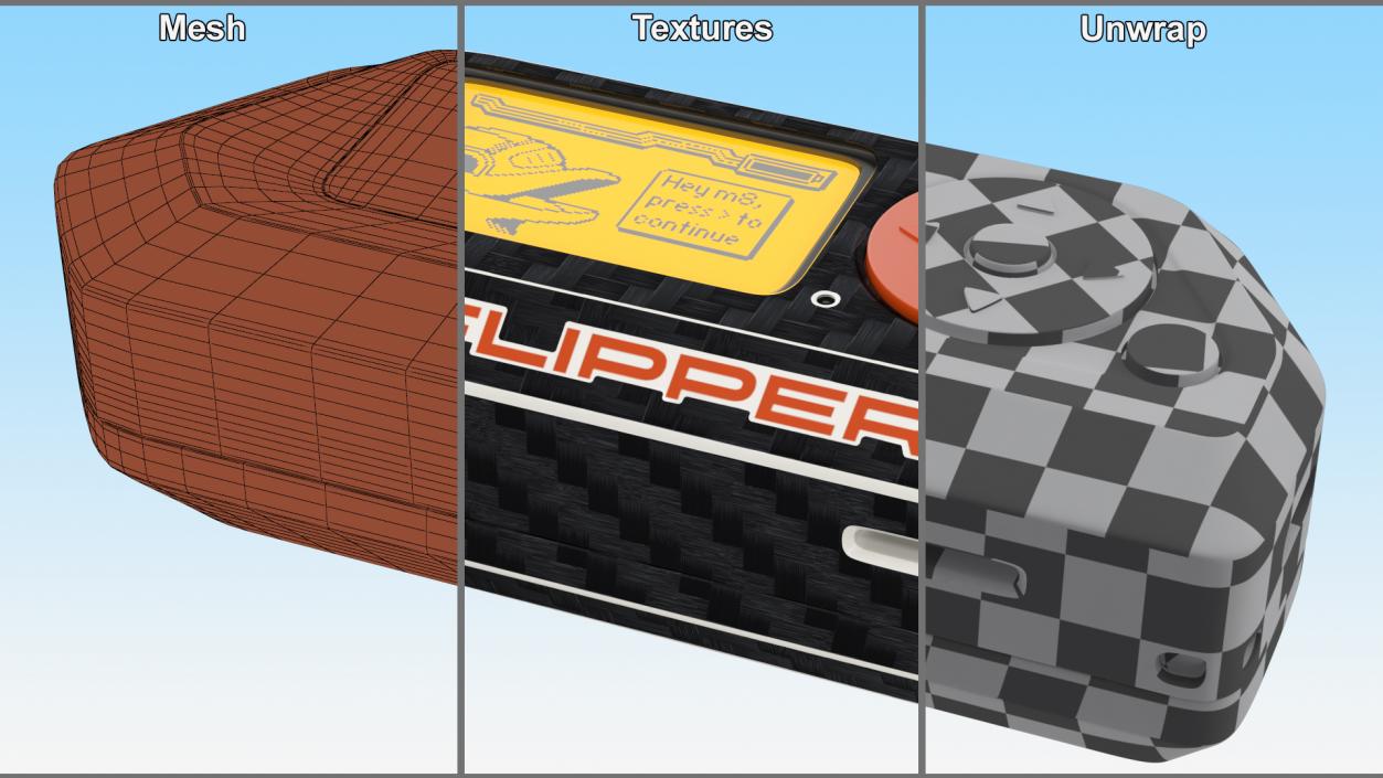 Flipper Zero Multitool Carbon 3D model